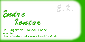 endre kontor business card